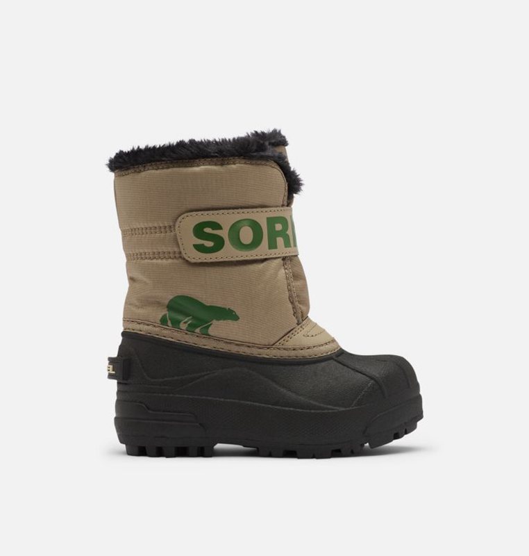 Sorel Toddler Commander™ - Kids Snow Boots Khaki/Black - 950684WUH